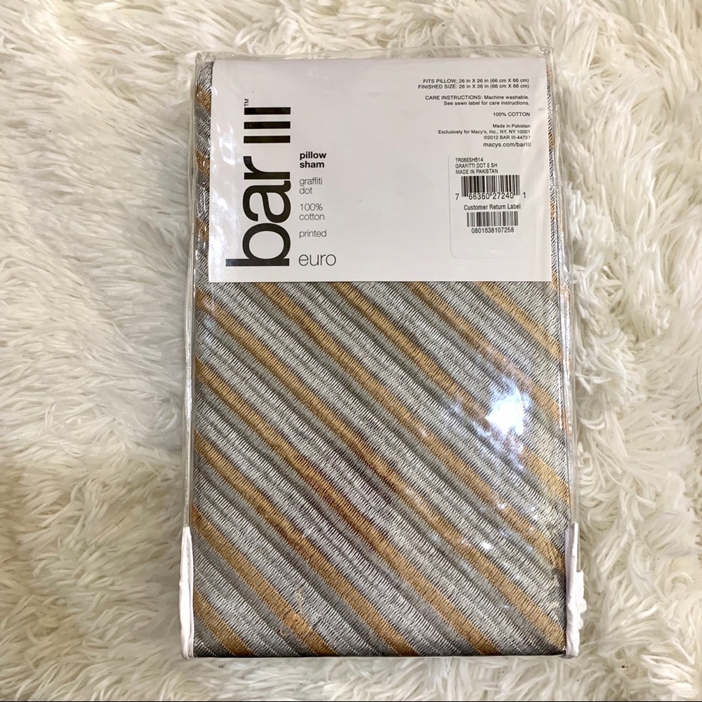 Bar lll Graffiti Dot Collection Quilted Euro sham - Picture 2 of 5